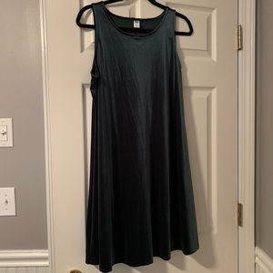 Green velvet dress